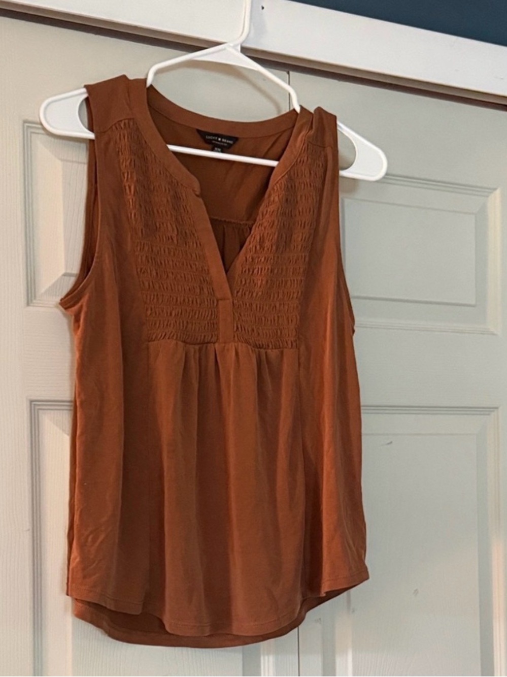 Lucky Brand Rust Brown Sleeveless Tank Top